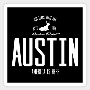 USA, America, Austin, Texas Sticker